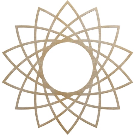 Ekena Millwork Eleanor Wood Fretwork Pierced Ceiling Medallion, Birch, 36"OD x 13 7/8"ID x 1/4"T CMWP36X36X0250EABI